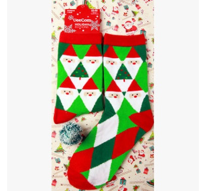Old man elk snowman cotton women's socks