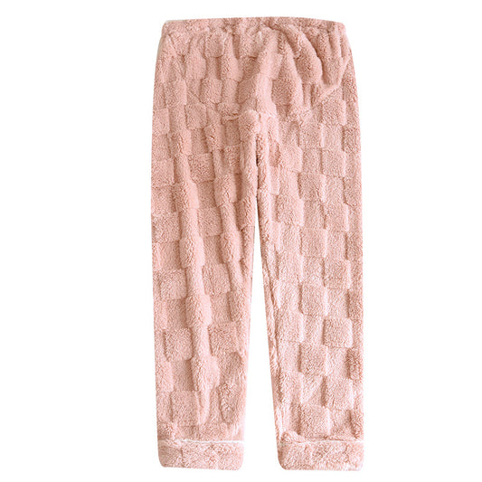 Fleece-lined Thick Winter Coral Fleece Pajama Pants Home Pants