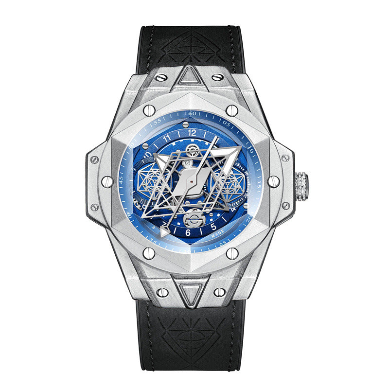 Explosive Fashion Tattoo Men's Quartz Watch Waterproof Silicone Band