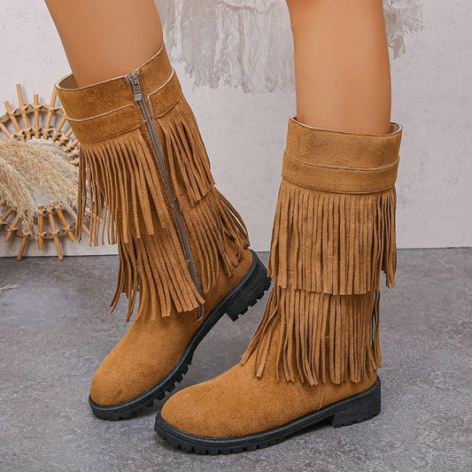 New Womens Low Heeled Casual Boots