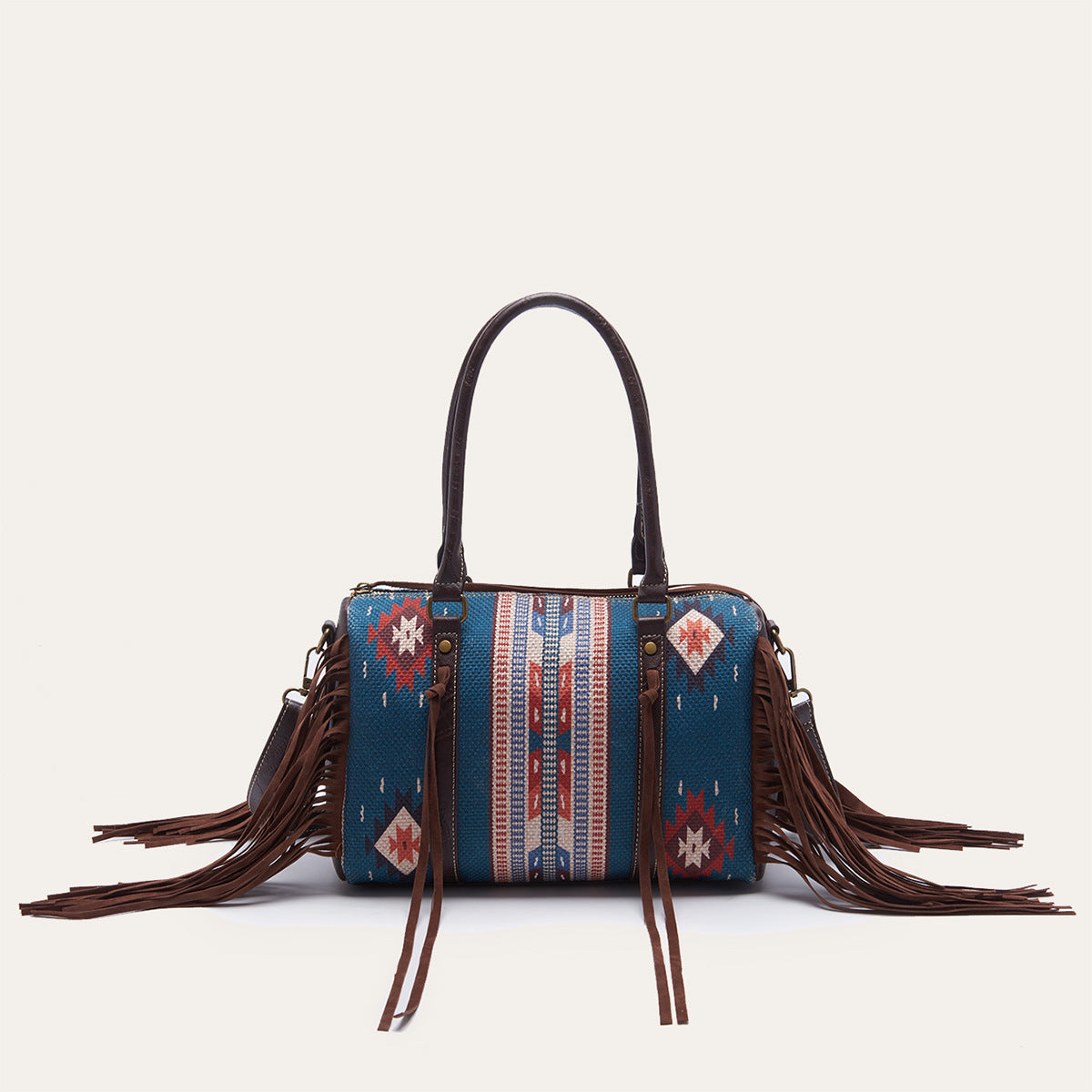Cotton And Linen Shoulder Handbag