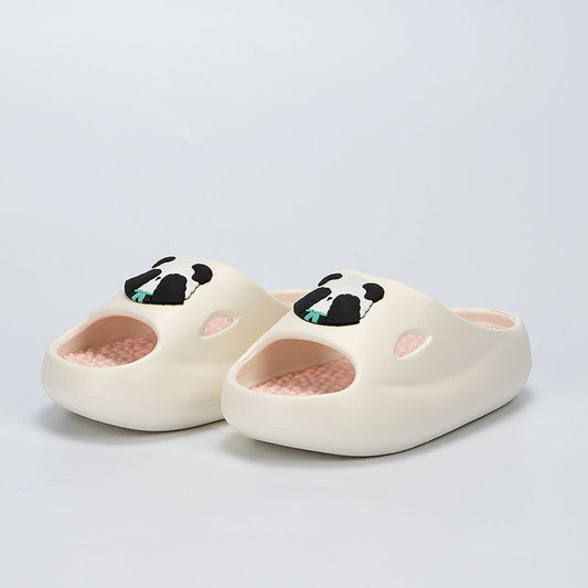 Slip-on Feeling Height Increasing Slippers Summer Outdoor Cartoon Platform Interior Home Slippers