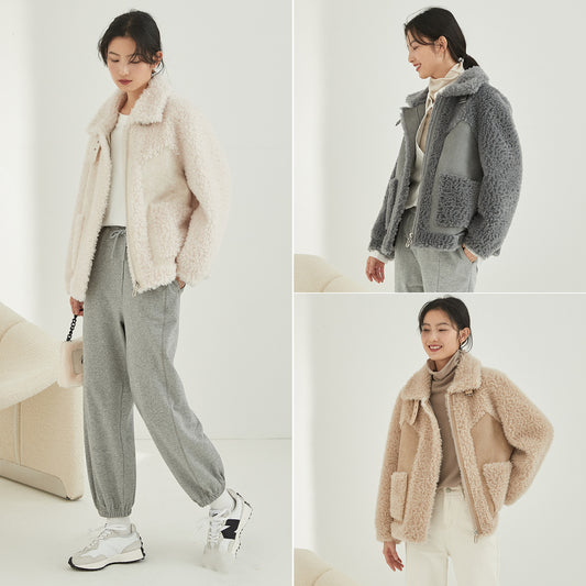 Women's Loose And Fashionable Sheep Shearling Coat