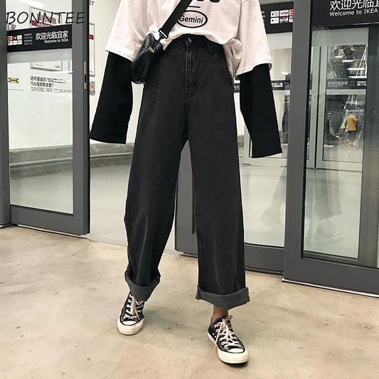 Harajuku black daddy jeans