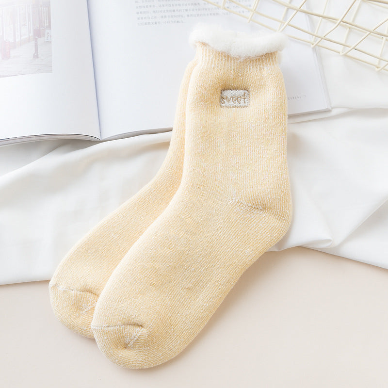 Thickened Warm Brushed Women's Tube Socks