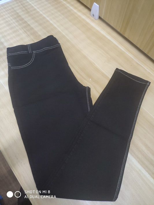 Italian Peach Hip Raise Jeans All Matching Slim Fit Slimming Hip Faux Pocket Leggings Smoky Gray Skinny Pants