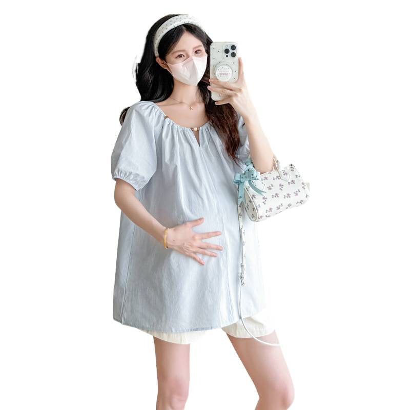 Korean-style Loose-fitting, Figure-flattering Doll Shirt Top