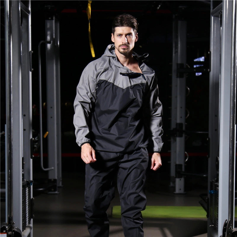 Sweat Suit Plus Inner Net Sportswear Fitness Running Sweat Two-piece Set