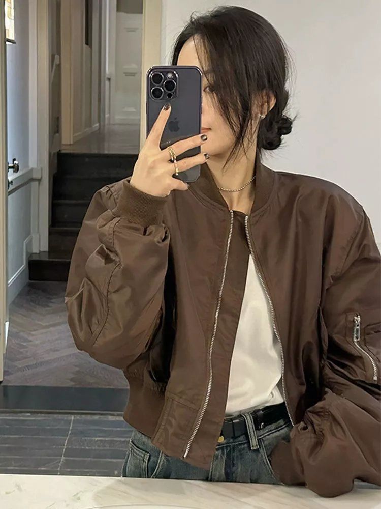 Short Baseball Jacket For Women In Spring And Autumn