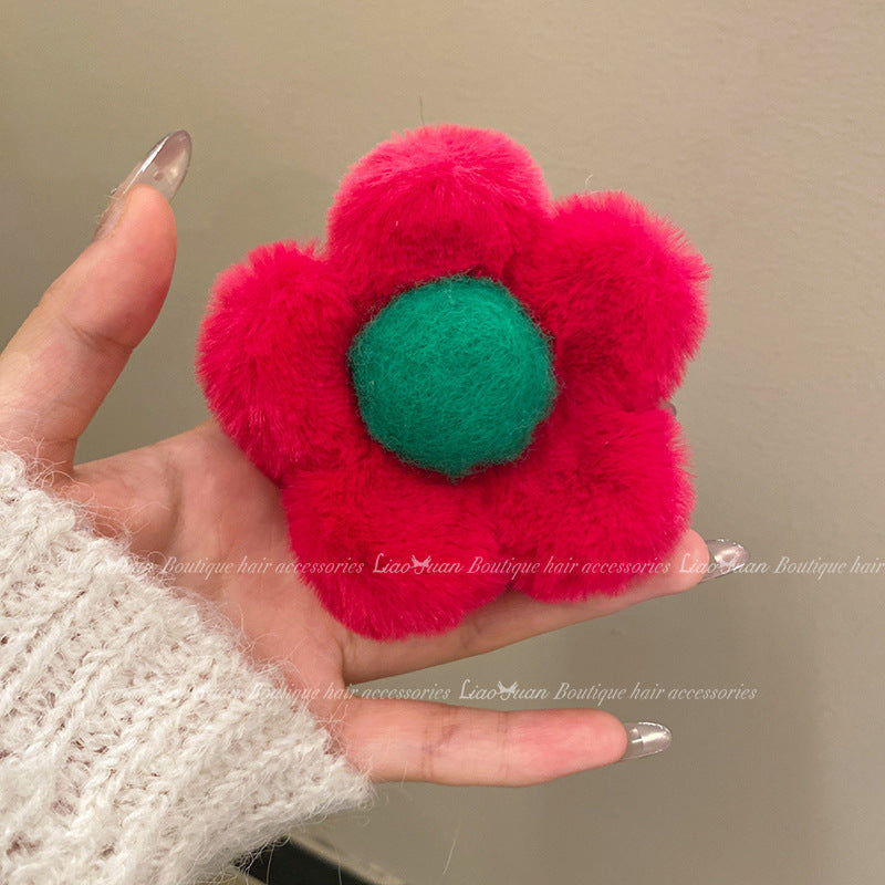 Plush Barrettes Women's High Sense