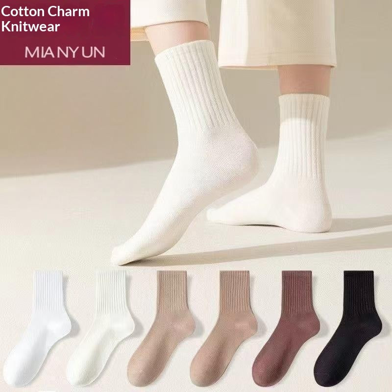 Solid-color Odor-resistant BreathableSweat-absorbing Socks