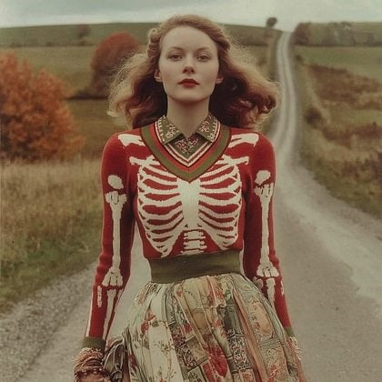 Dame sweatshirt med rund hals til efterår/vinter
