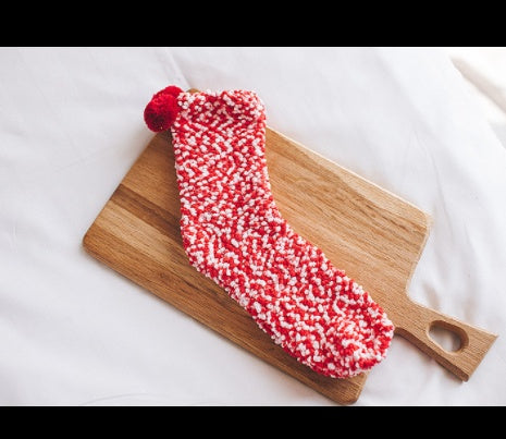 Cute Winter Hair Circle Christmas Socks
