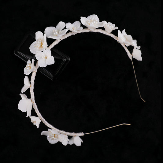 Women's Ceramic Camellia Flower Hair Hoop
