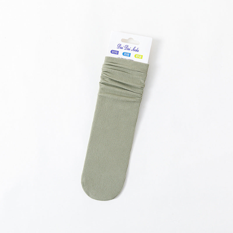 Ladies Velvet Solid Color Loose Mouth Socks