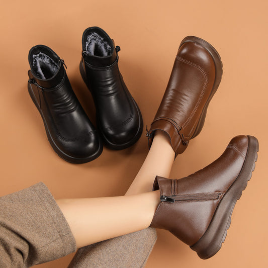 Fleece-lined Warm And Non-slip Winter Booties