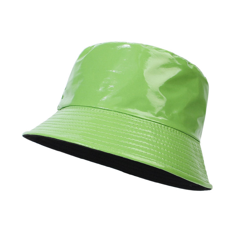 Outdoor Leisure All-match PU Leather Fisherman Hat