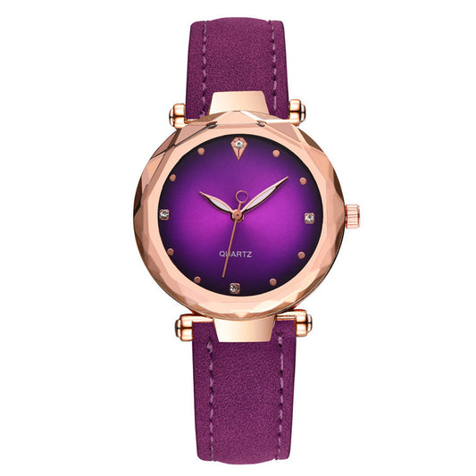 Mode Skinnende Diamant Spejl Quartz Ur