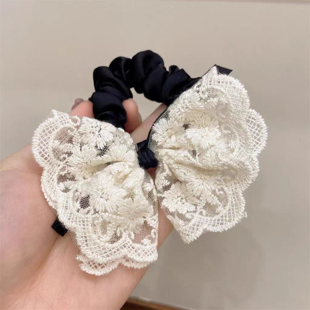 Fairy Beautiful Women's Mesh Ribbon Back Head Spring Clip