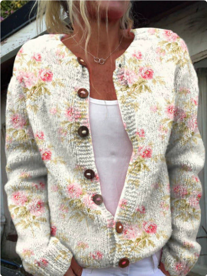 Autumn And Winter Popular Loose 3D Printed Sweater