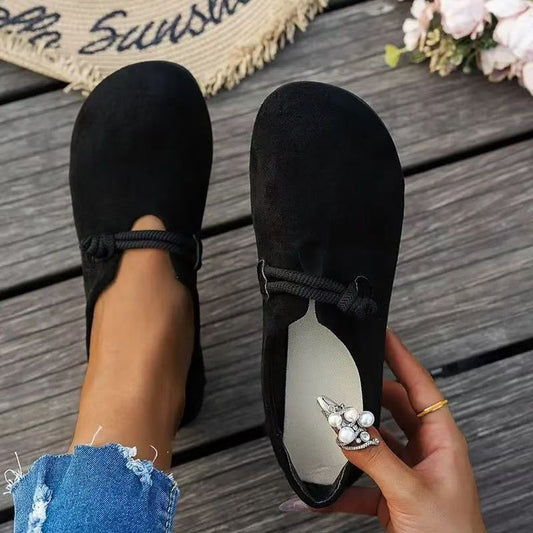 Ultrabløde Sweet Suede-snøresko til kvinder med rund tå