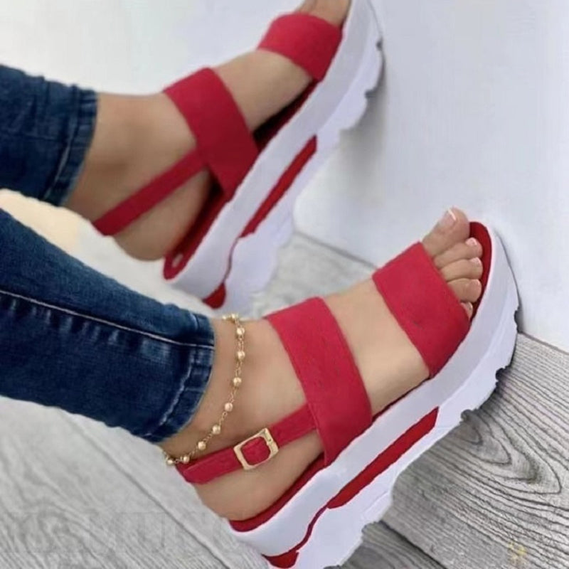 Damesko Casual Spænde Plateau Sandaler Sommer Mode