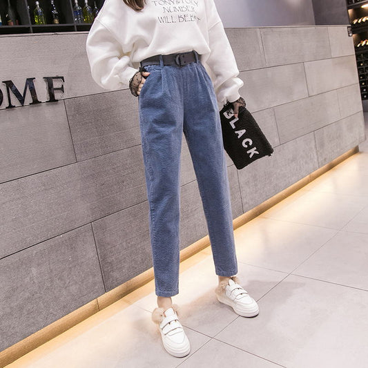 Elastic waist casual pants