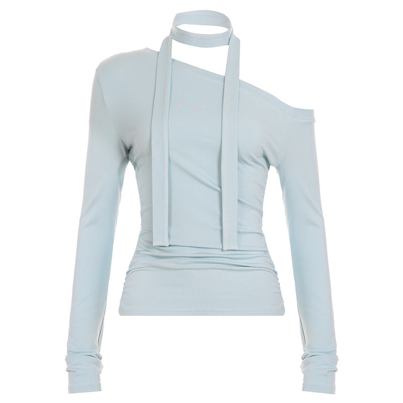 Stylish Minimalist Slim Fit Long Sleeve Top For Women