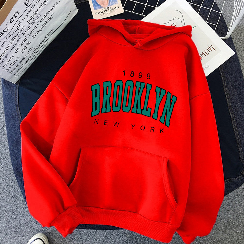 Women's Printed Couple Pullover Sweatshirt Loose