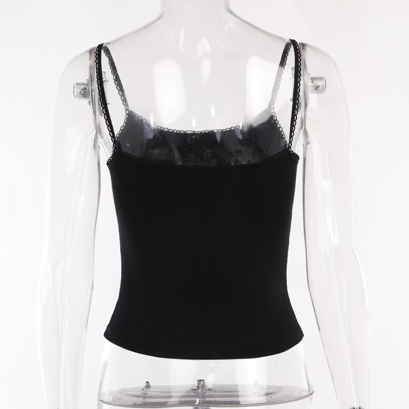 Spider Print Sexy Slim Waist Spice Girl Halter Top