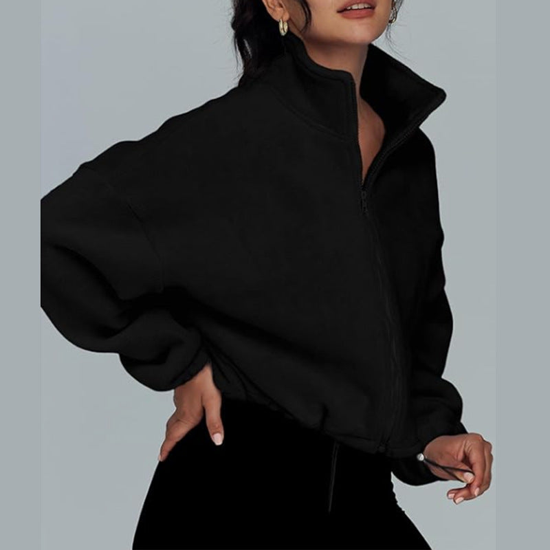 Løs Revers Cardigan Lynlås Sweater