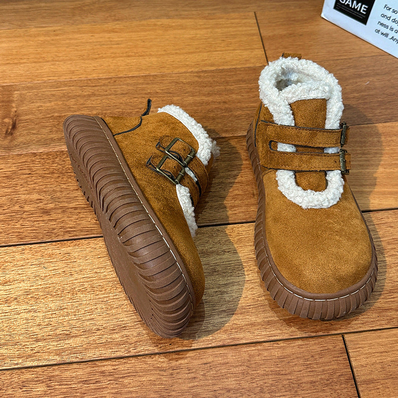 New British Style Ultra Thick Fleece Lined Womens Snow Boots