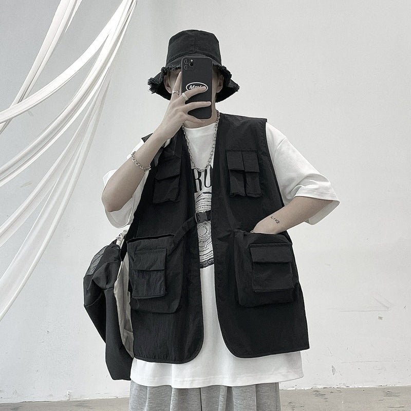 Summer Functional Wind Tooling Vest Coat Male