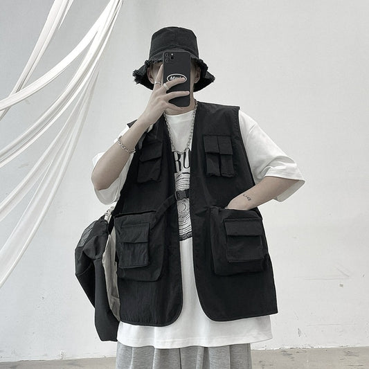Summer Functional Wind Tooling Vest Coat Male