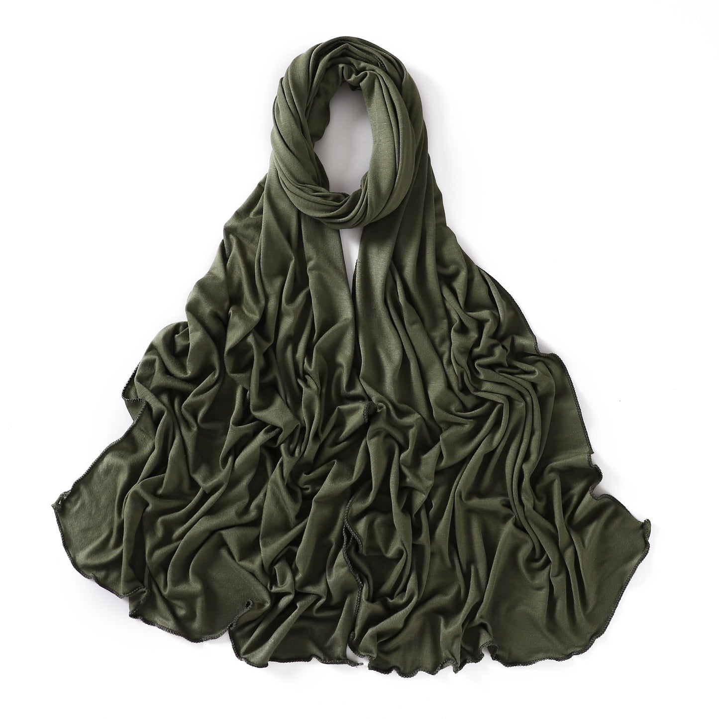 Colors Solid Color Modal Scarf Small Size Monochrome Jersey Veil Mercerized Cotton Scarf