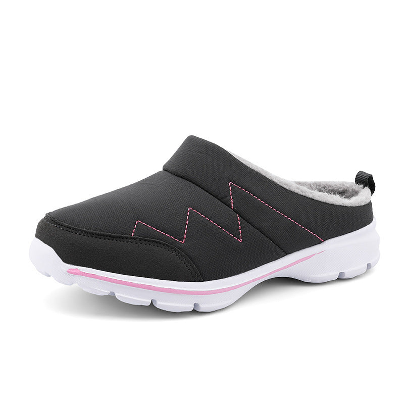 Women's Thickened Add Velvet To Keep Warm Slippers Lazy Shoes