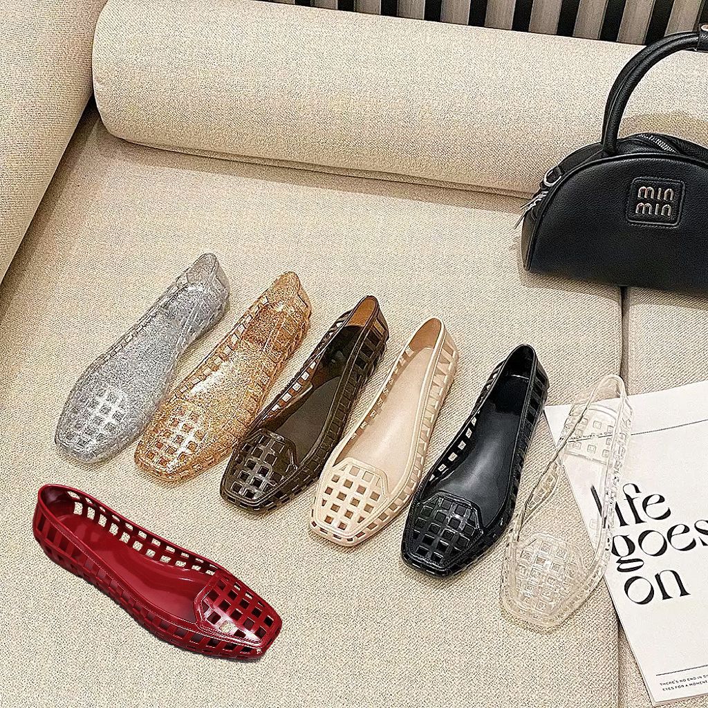 Gel Shoes Square Toe Slippers Outdoor Leisure