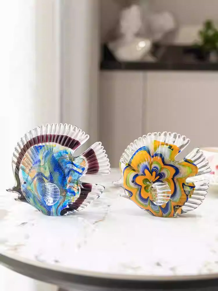 Glass Fish Ornament For The Living Room Or Entryway Home Decor Piece
