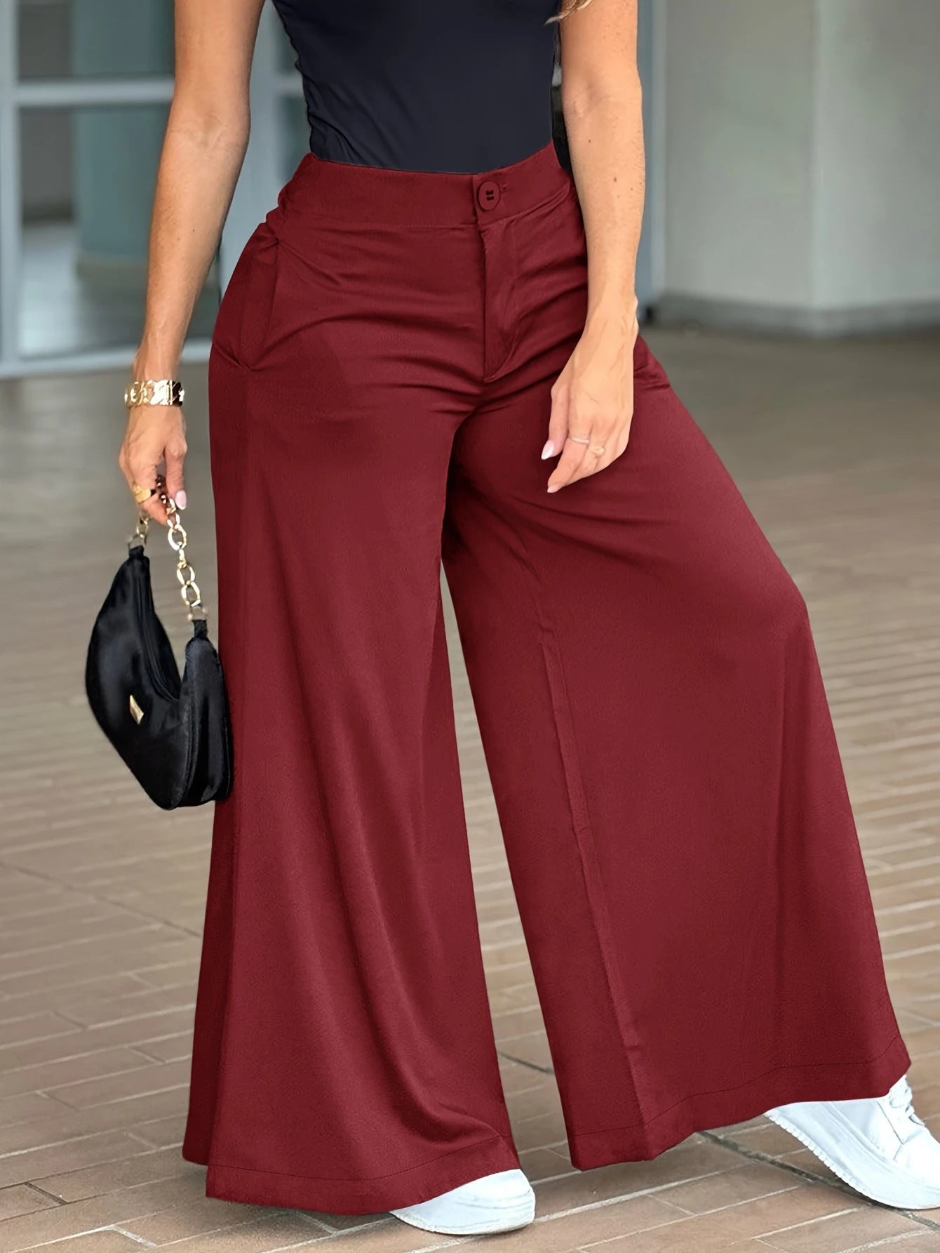 High Waist Drooping Wide Leg Pants Baggy Pants Straight-leg Trousers