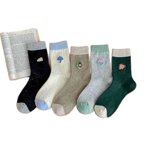 Trendy Color-Block Long Socks For Spring And Autumn