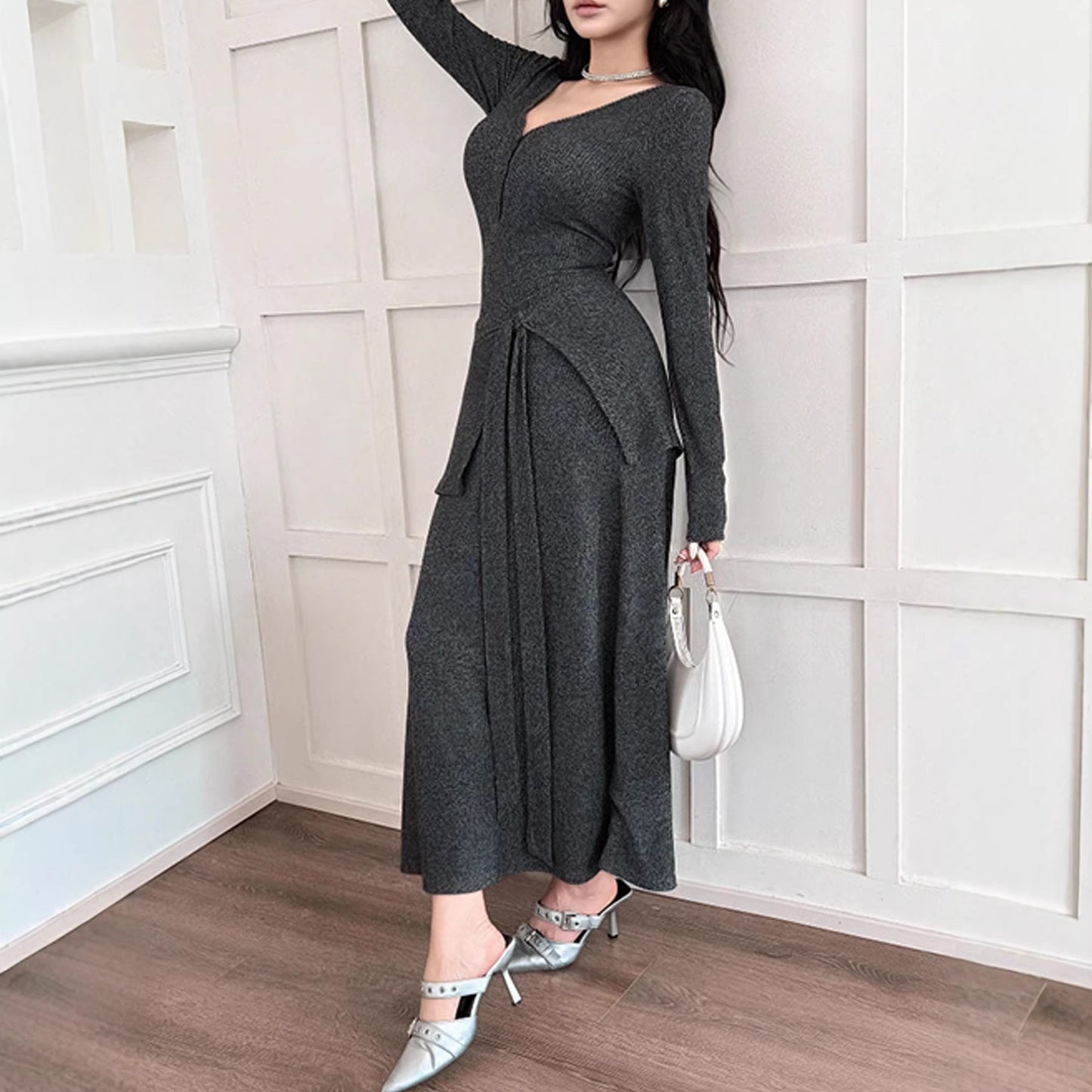 Womens Slimming Long Sheath Skirt For Fall And Winter