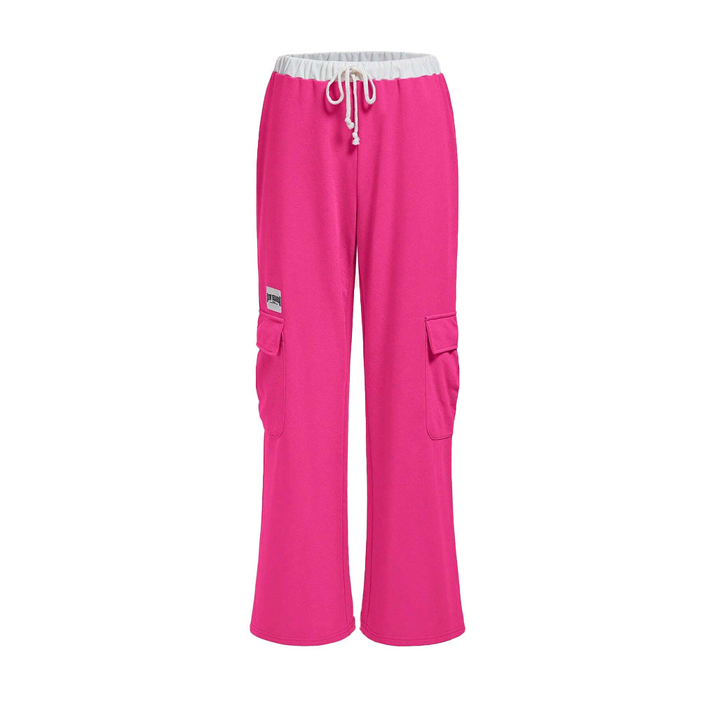 Løse Lige Bukser med Snøre i Taljen - High Street Workwear Fritidsbukser