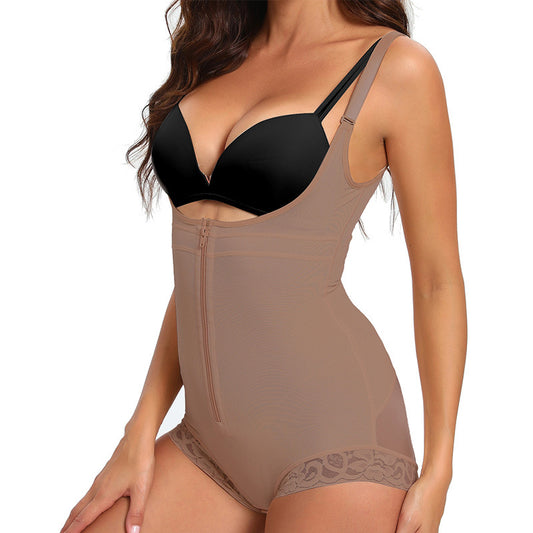 Slim Fit Body Shape Bodybuilding Heldragt Med Hoftelynlåsdesign