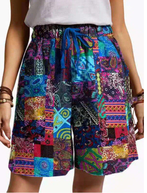 Women's Loose Printed Casual Shorts