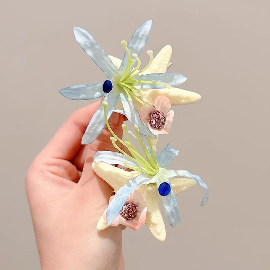 Ocean Series Cropped Hair Clip Starfish Shell Berry Headdress