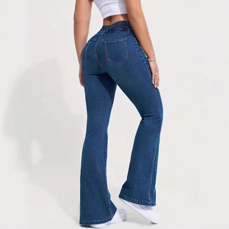 Stretchy Fashionable Flared Pants For Yoga And Fitness