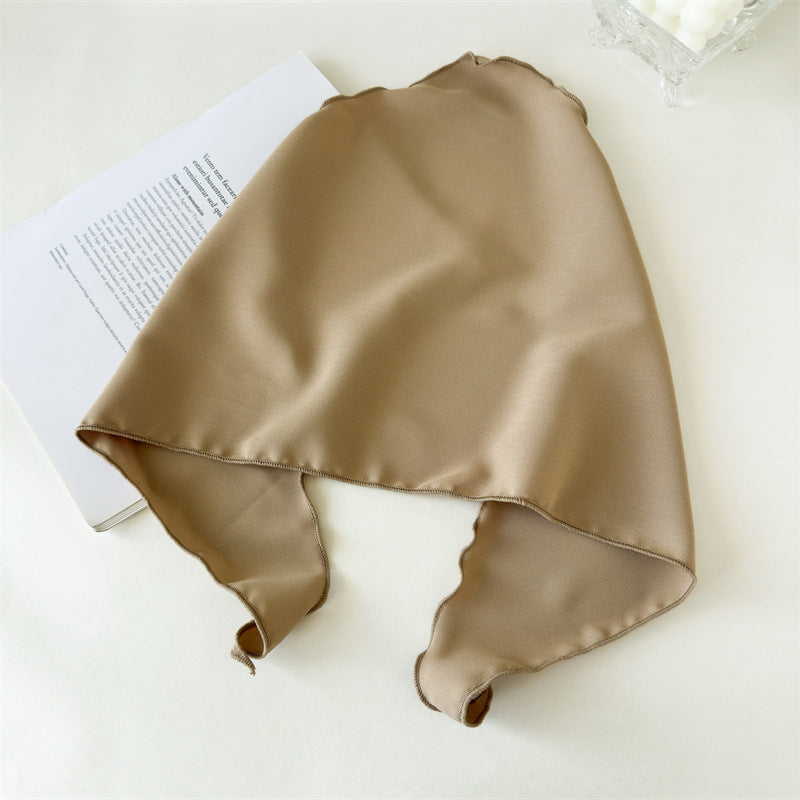 Women's Solid Color Fabric Bag Headscarf