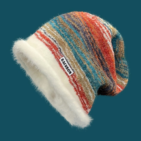 Cold-proof Warm Hipster Mixed Color All-match Bag Cap Pullover Hat Cap