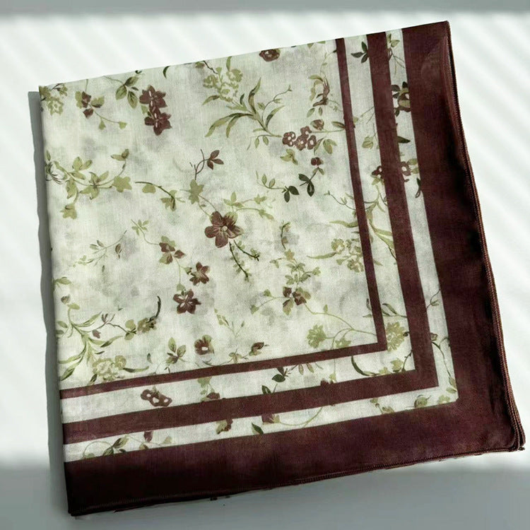 Classic Small Flower Digital Printing Scarf