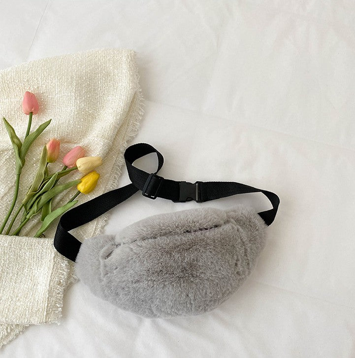 One-shoulder Messenger Bag Fluffy Chest
